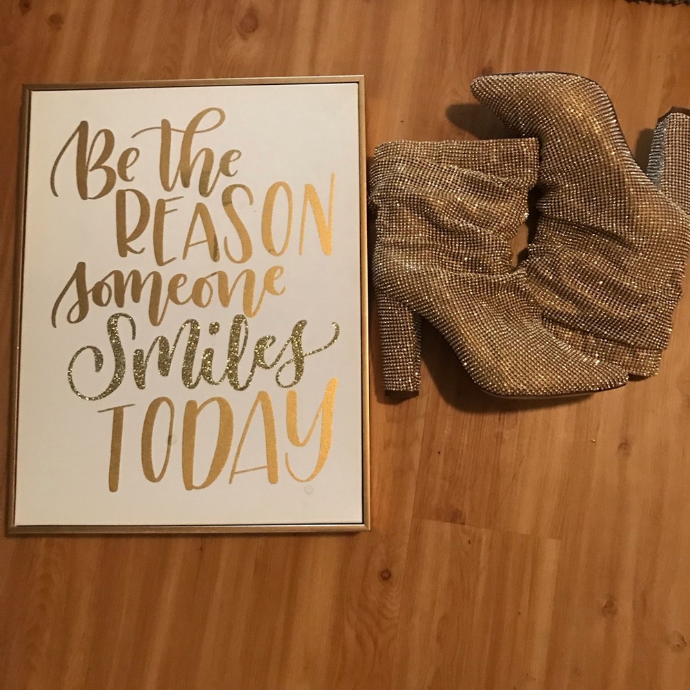 Blingy Gold Booties